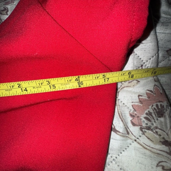 Stop Staring! brand little stretchy Elegant Red Ruched midi Dress. Size L. GUC - Picture 12 of 13
